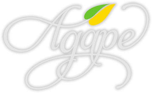 agape logo biele