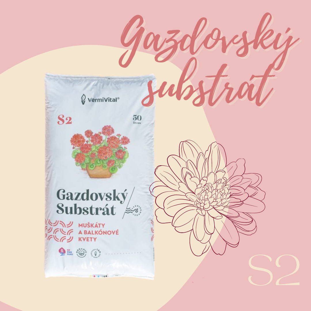 Gazdovský substrát na balkónové rastliny a muškáty